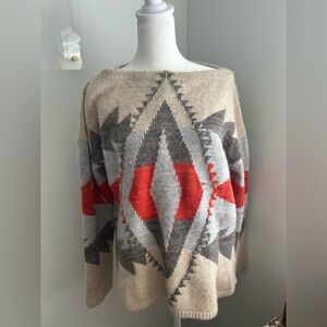 Lauren by Ralph Lauren Aztec Sweater, L